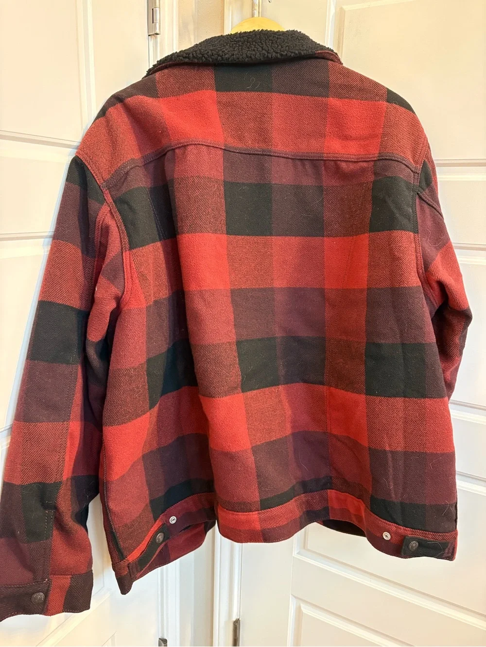Levi’s Size XXL Relaxed Fit Sherpa Plaid Trucker Jacket - Picture 6 of 6